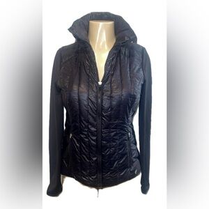 Betsy Johnson Lightweight Down Performance Jacket Activewear Full Zip Mock Neck